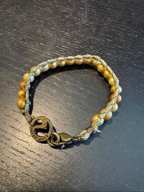 Energy Muse - Golden Bead Braided Bracelet - Yellow Gold